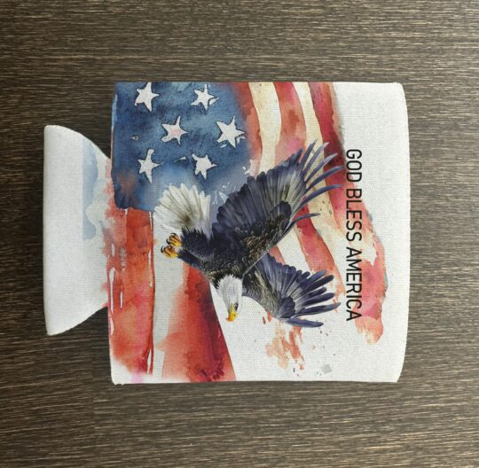 Personalized American Patriotic Can Coozie