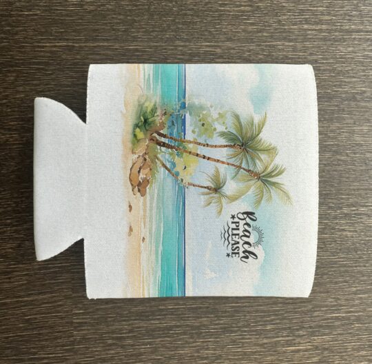 Personalized Beach Can Coozie