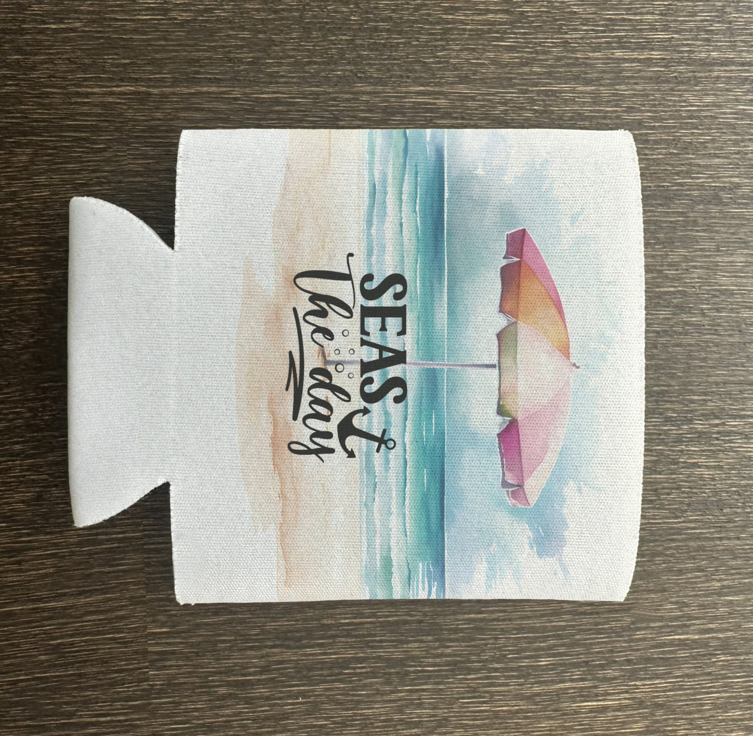 Personalized Beach Can Coozie