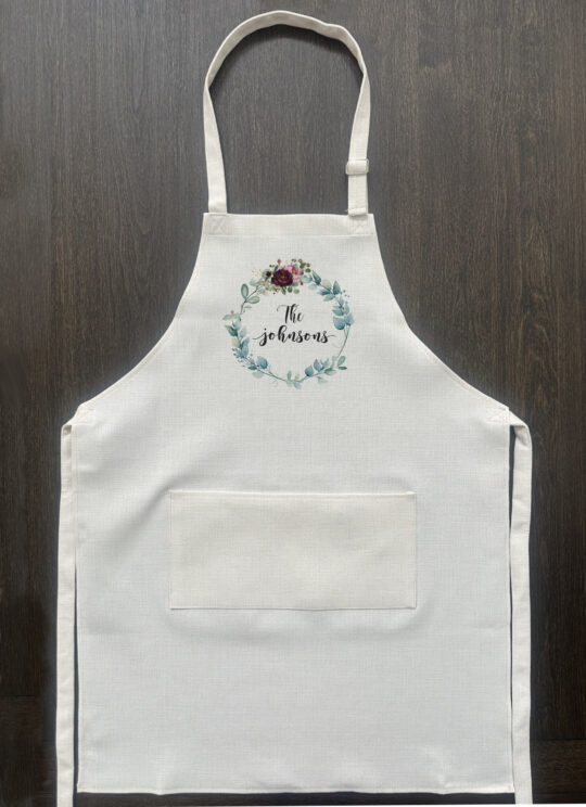Custom wine Wreath Apron