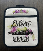 Personalized kitchen grapes Linen Pot Holder