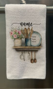Personalized Home Sweet Home Waffle Tea Towel
