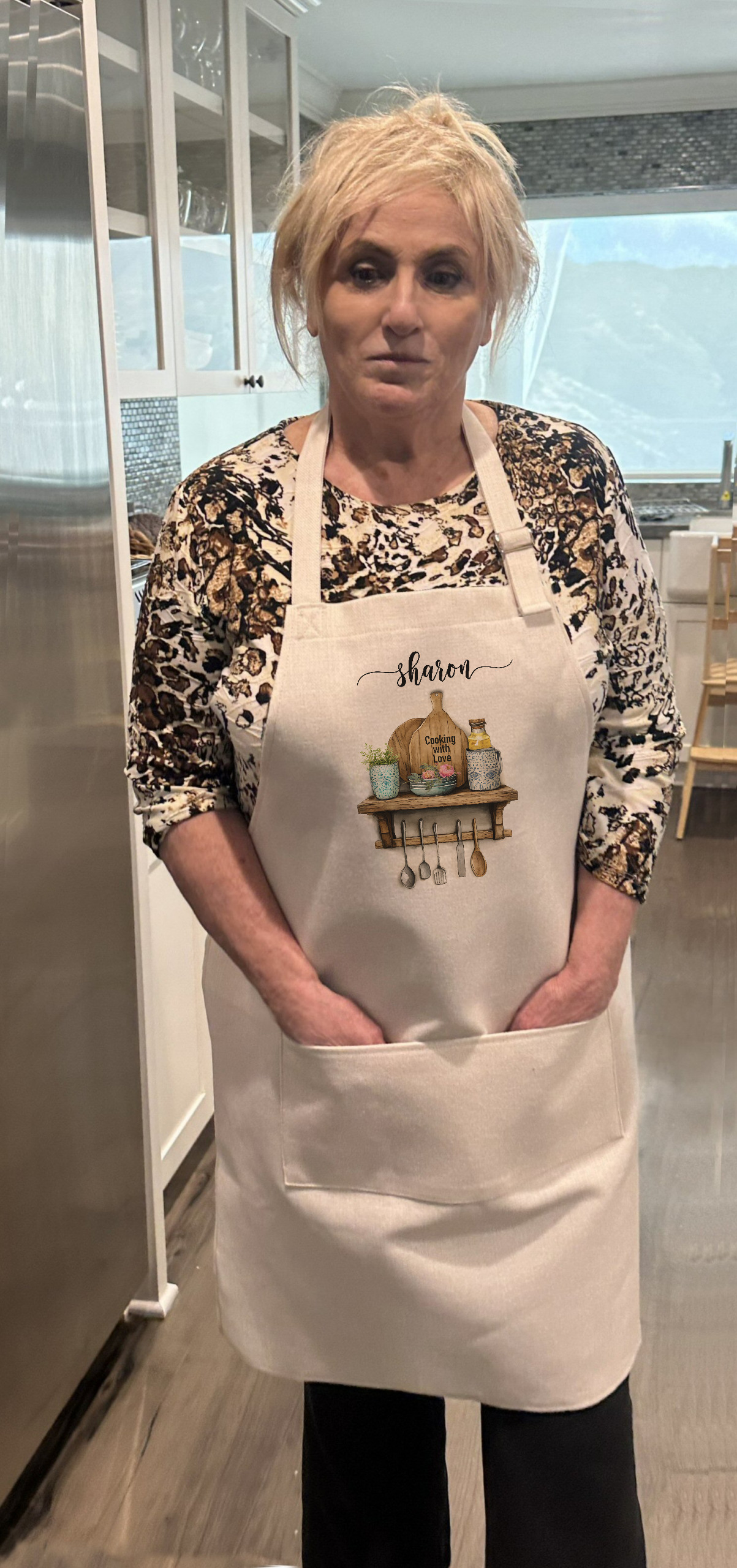 Custom floral utensils Apron