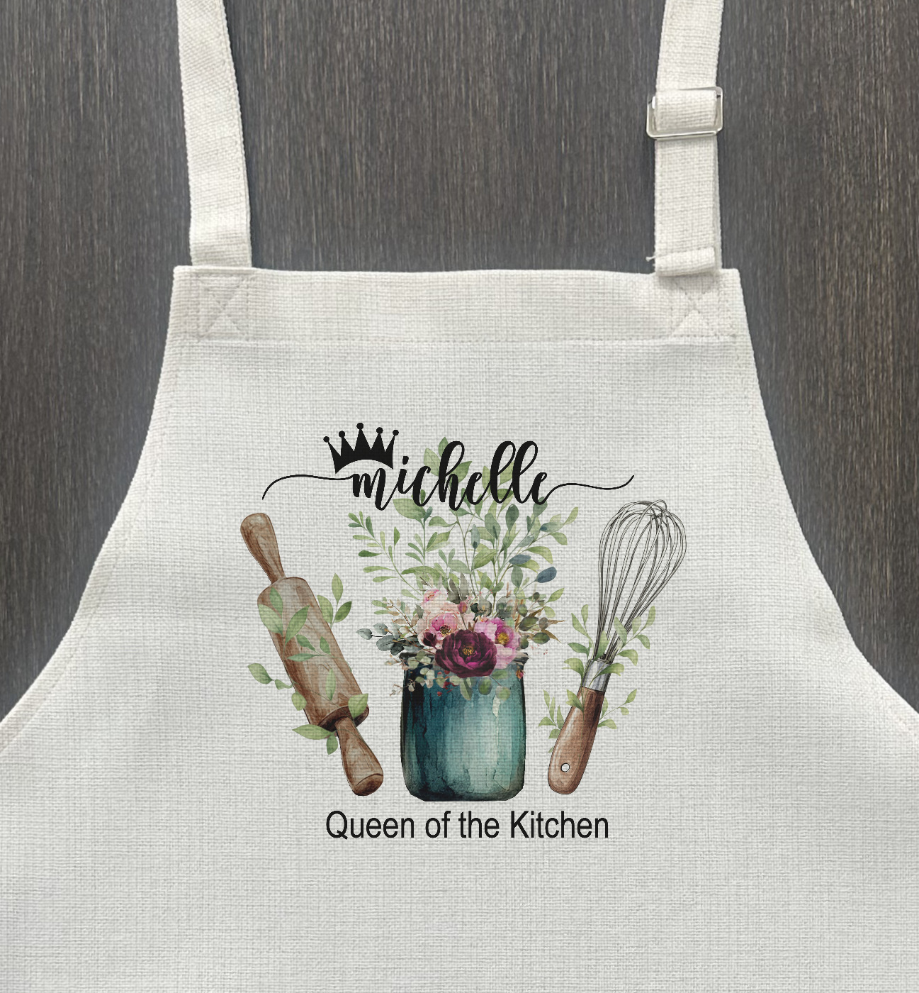 Custom floral utensils Apron