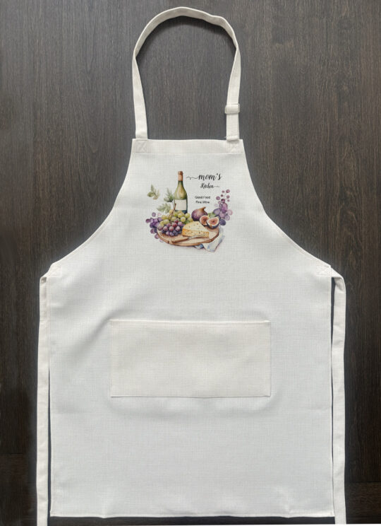 Custom wine and grapes Apron
